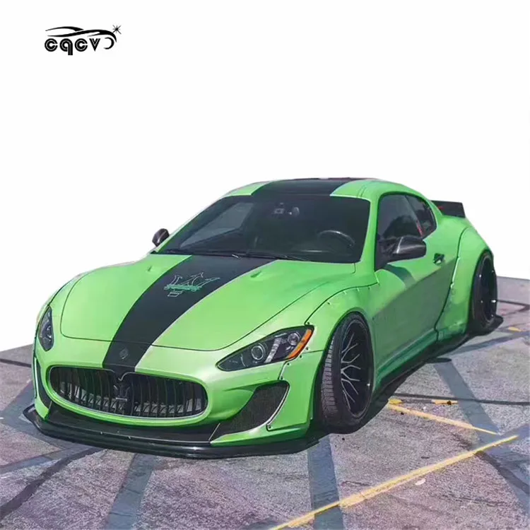 Wide body kit for Maserati GT GTS in LB style carbon fiber front lip rear diffuser rear spoiler front bumper side skirts fender