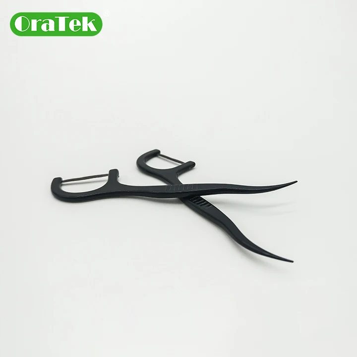 New launching charcoal flosser bamboo charcoal floss pick