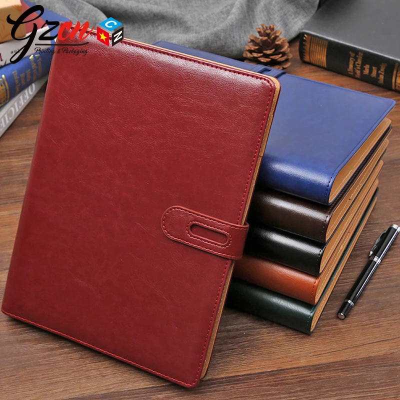 customized paper fancy leather cover executive notebook