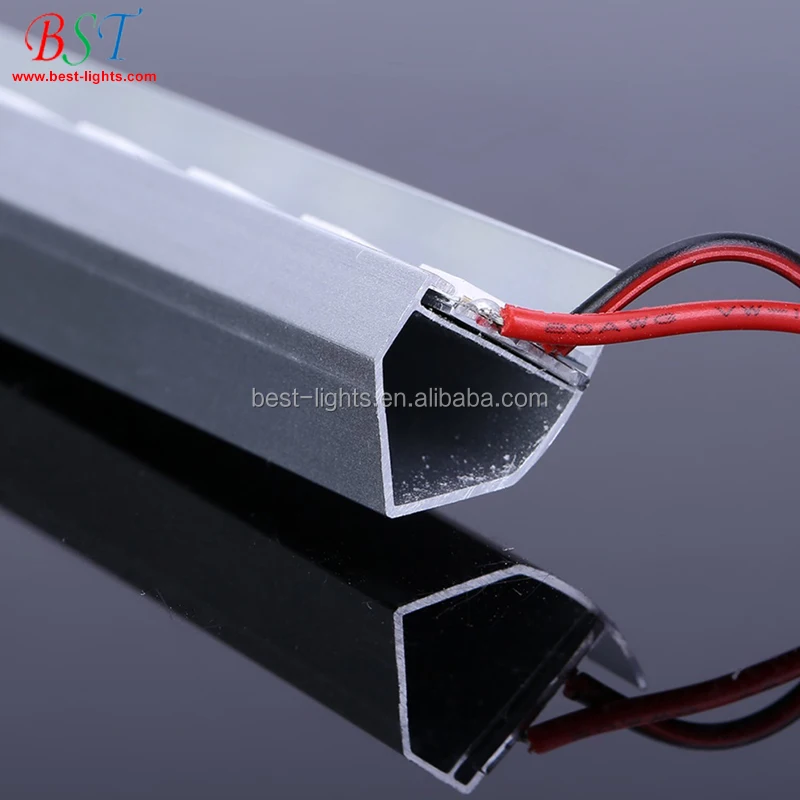 LED Strips with profile custom length LED aluminum profile full glue waterproof LED lighting for beverage cooling refrigerator