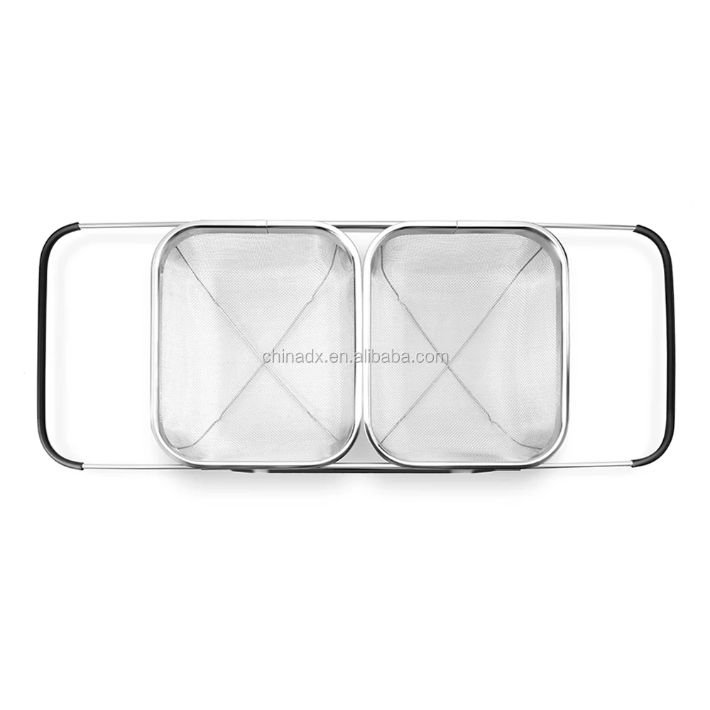 Stainless Steel Double Over the Sink Colander