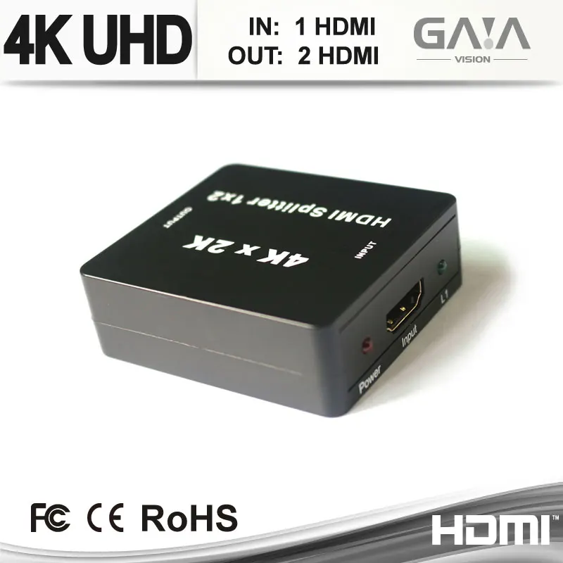 HDMI Spliter 2 Port 1.4V Hdmi Splitter 3D 1x2 HDMI Splitter + DC 5V Adapter,1 In 2 Out Switcher Support HDTV 1080P