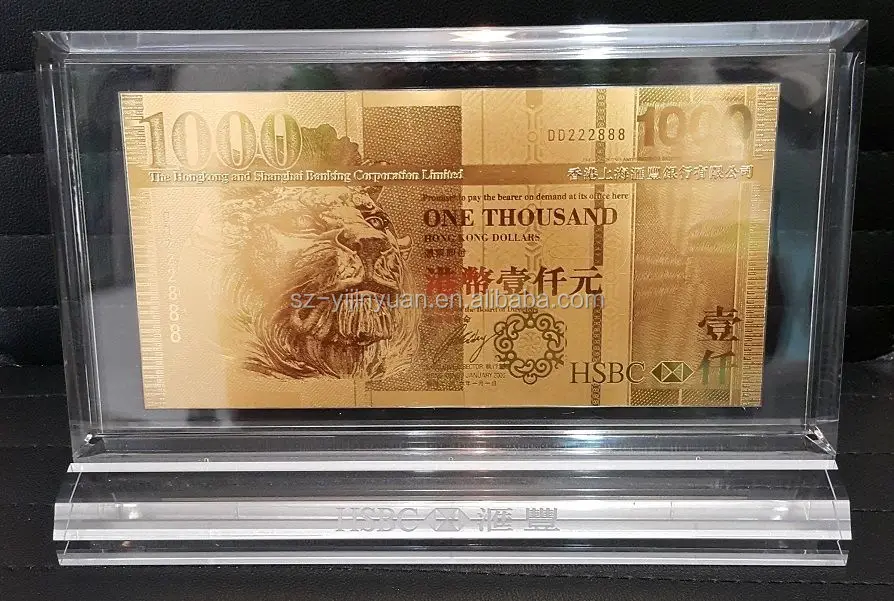 Акриловые ПСБ пакет 100 доллар оптовая продажа банкнот/оргстекло валюты дисплей держатель