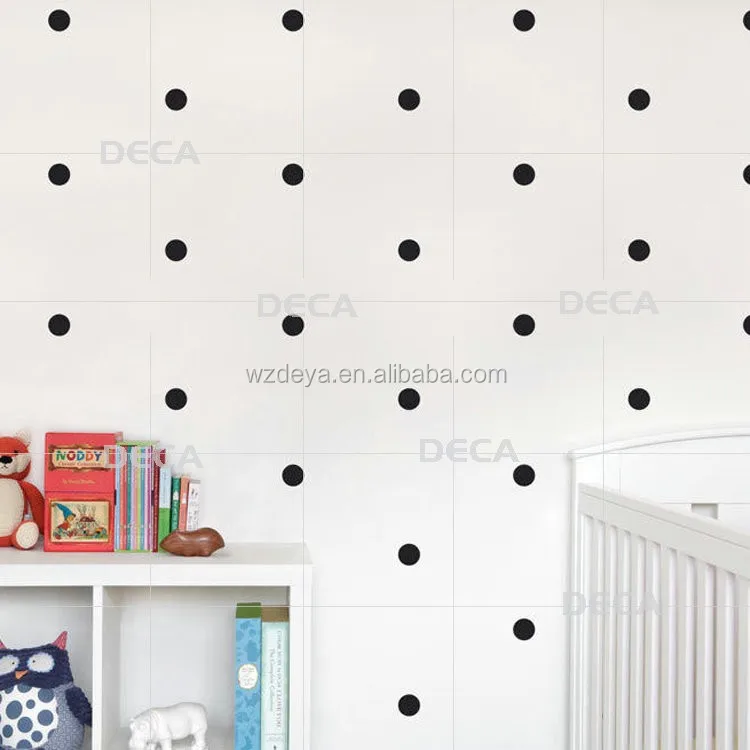 
Custom Gold polka dot diy wall decals nursery kids room removable vinyl paper wall art home decoration sticker 