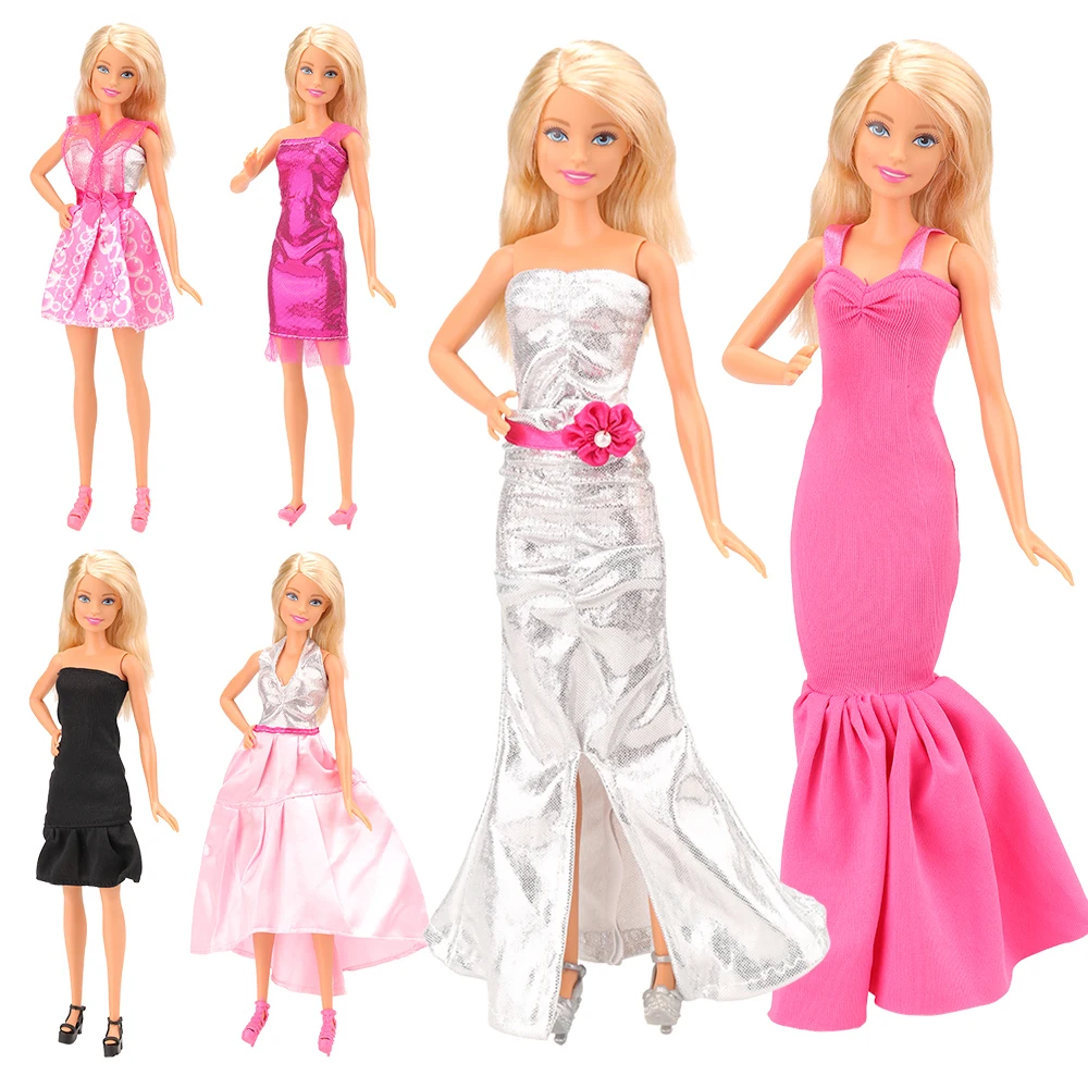 
Wholesale Fashion Handmade 18 items/Set Doll Accessories=6 Dresses+12 Shoes Random Pick Custom Dress for 11.5inch Doll Girl Gift 