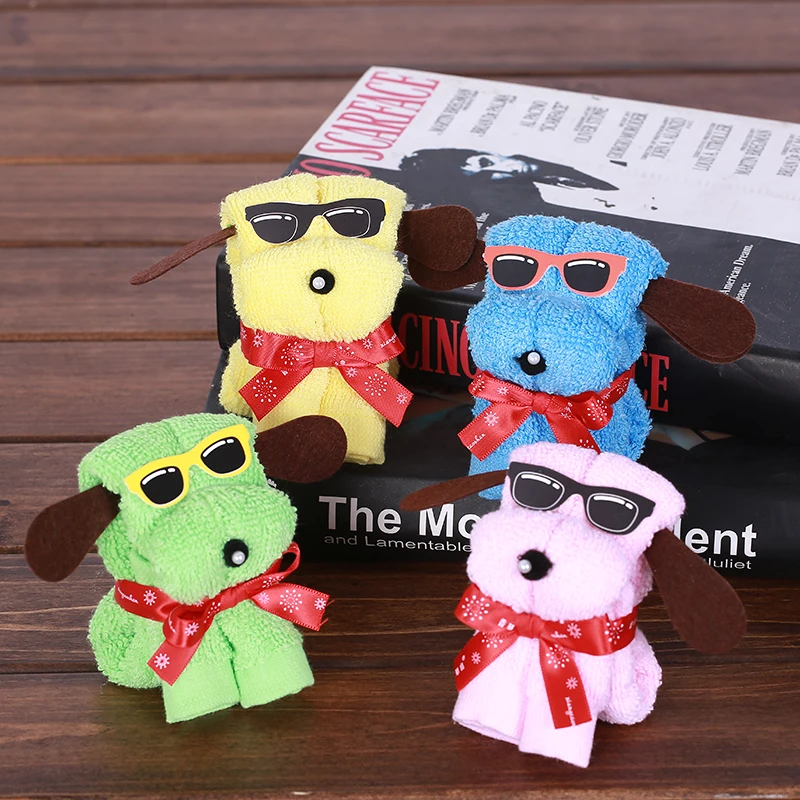 
Lovely Design Mini Dog Shape Cotton Cake Towel 