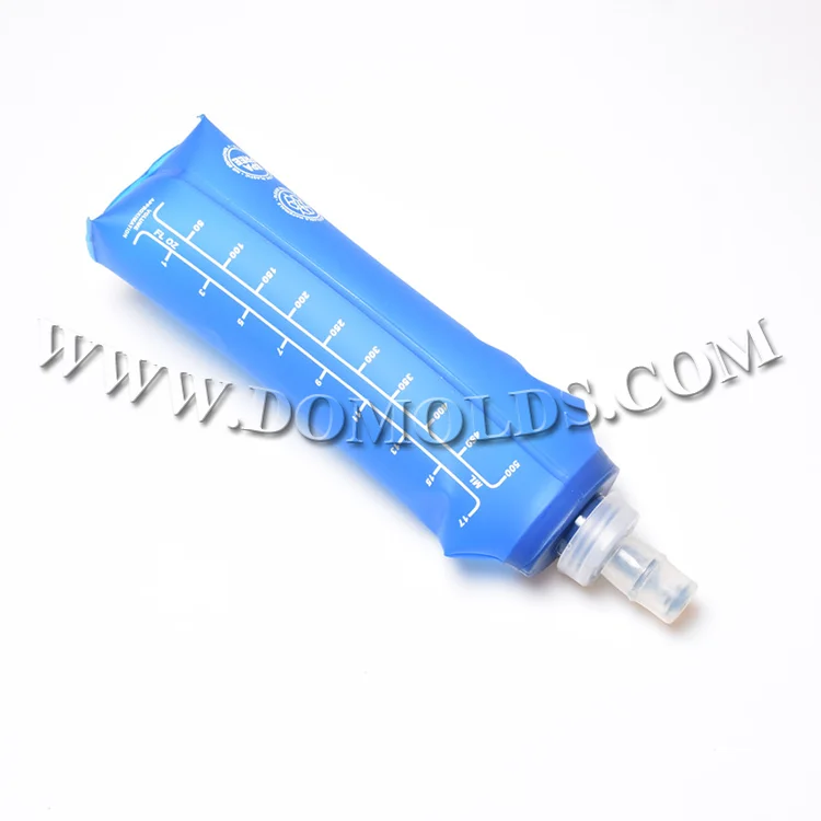 Top Quality Plastic Sport White Drinking Bottle Soft water flask running water bottle collapsible folding hydration flask