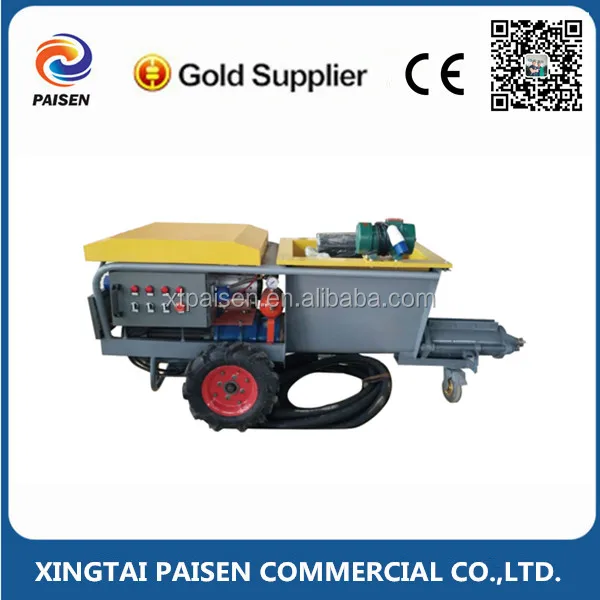 12 horse power diesel motor automatic cement render plaster pump/air spray machine for wall