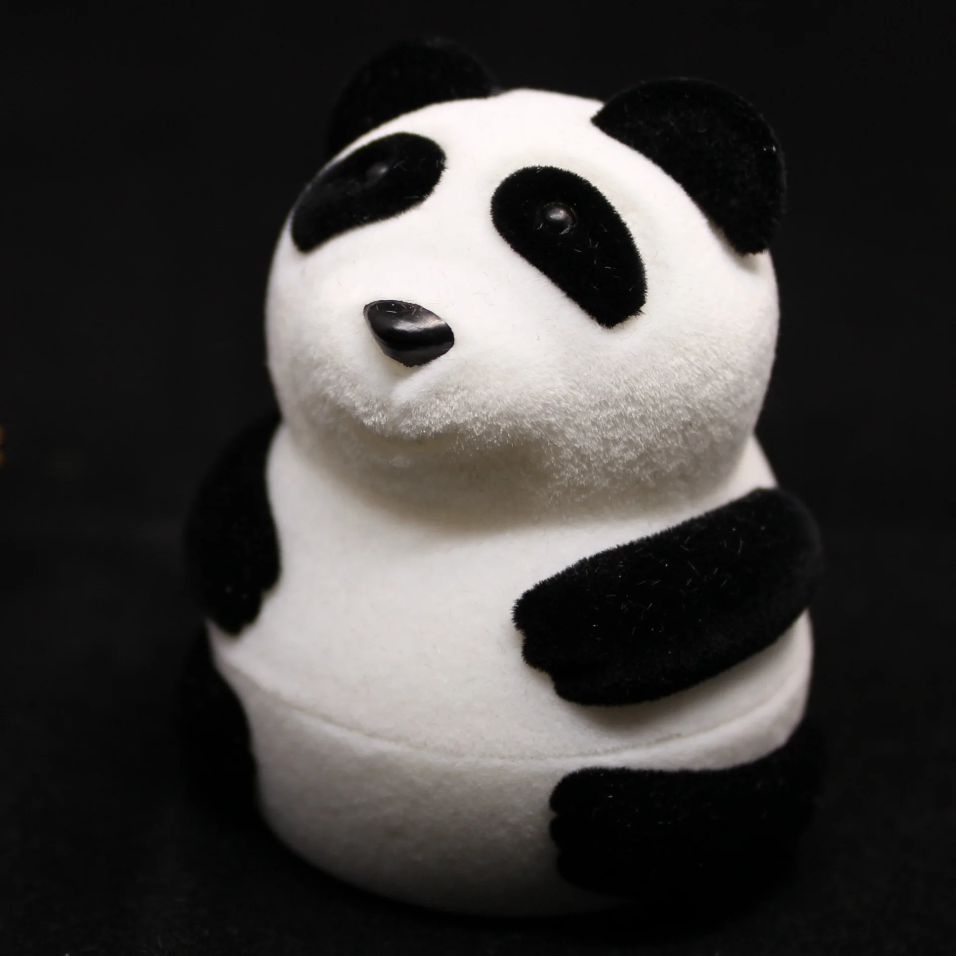 Wholesale Velvet Lovely Panda Bear Necklace Ring Earrings  Gift Jewelry Box