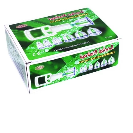Different Size Vacuum Cupping Set/hijama Cupping Kit/set for Beauty 12 Plastic Transparent ABS English 6 Magnetic Needles