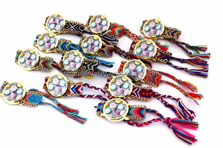 Latest bracelet watch with weave band/lady wrist watches for women BWL0 26