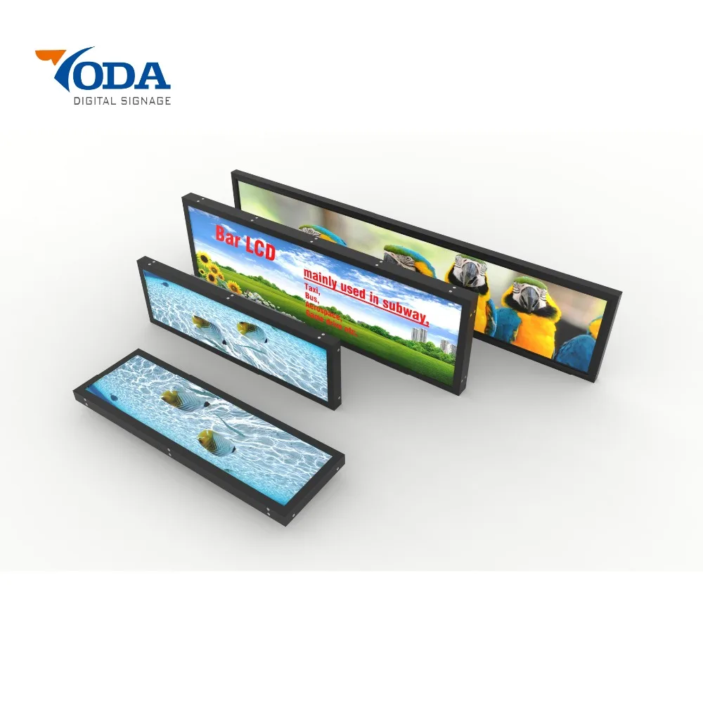 28.6 inch Wall Mount Digital Stretched Bar LCD Display For Advertising Display