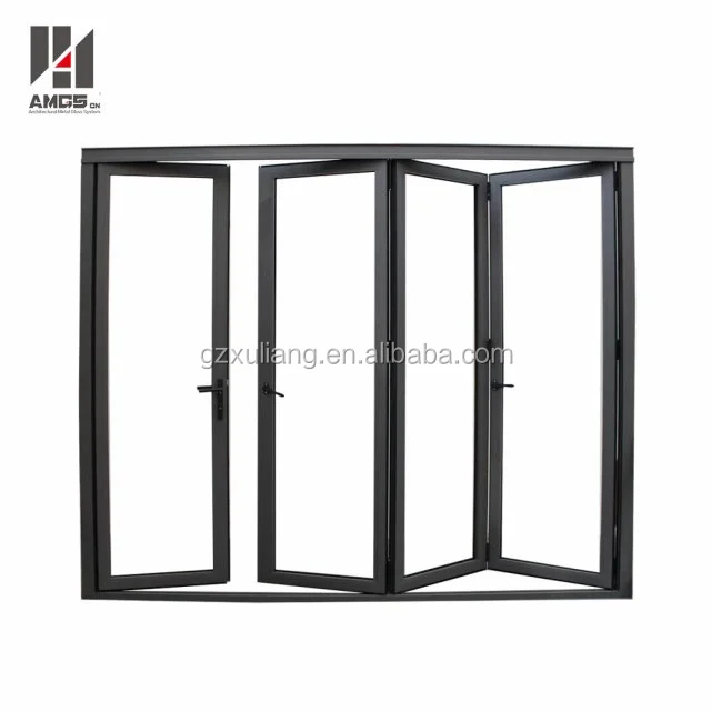 modern designs 5 panels aluminium folding door