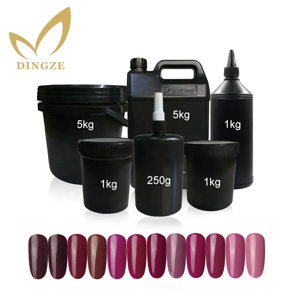 Dingze bulk wholesale 2770 colors long lasting uv gel kilogram  nail clear gel polish 1kg