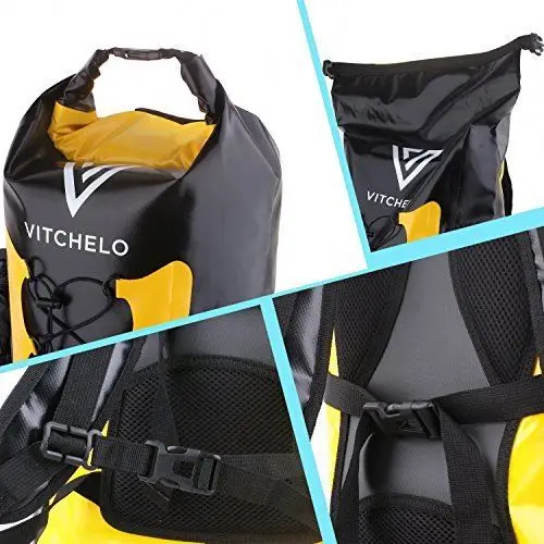 tpu Waterproof Dry Backpack with outside zipper for outdoor