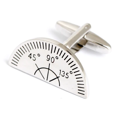 Protractor Cufflinks Engineer Architect Math Teacher Wedding Groom Valentines Day Gift