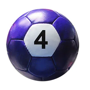Billiards design hand sewn PU futsal soccer ball size 4