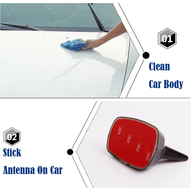 Shark Fin Car Decoration Parts  Antenna Radio Signal Sticker