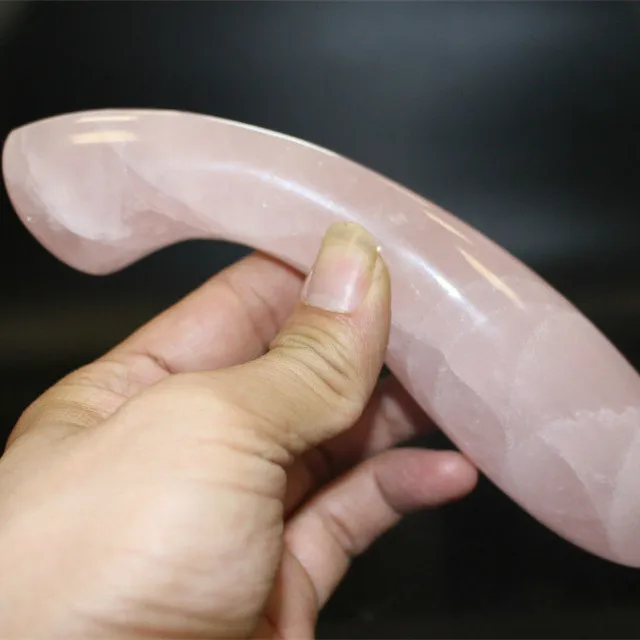 Yoni healing crystal dildo big rose quartz crystal massage wand stick