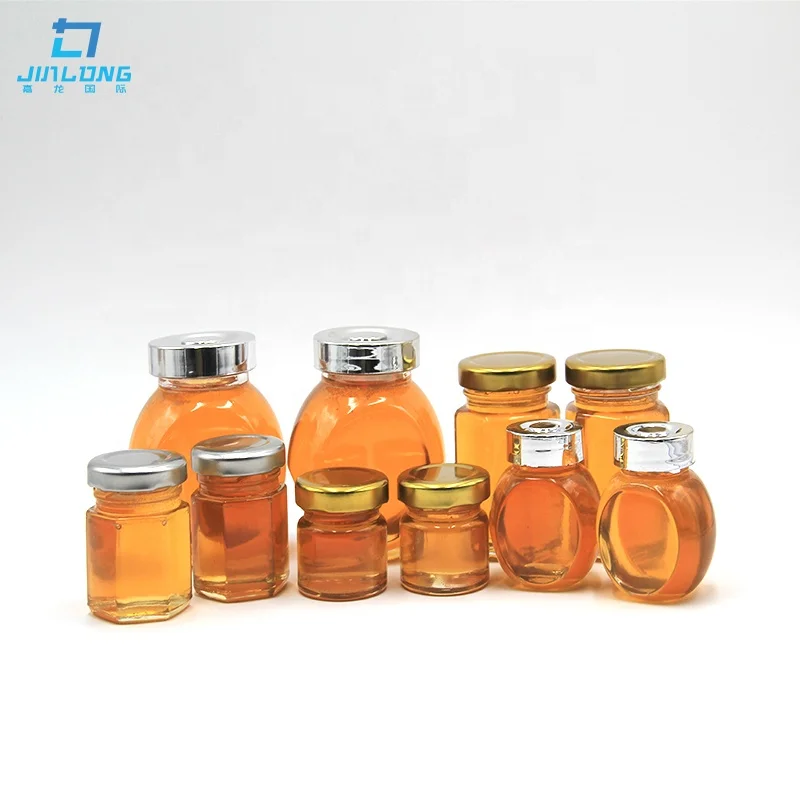 Most popular Unique design mini glass packing pure natural honey for gift