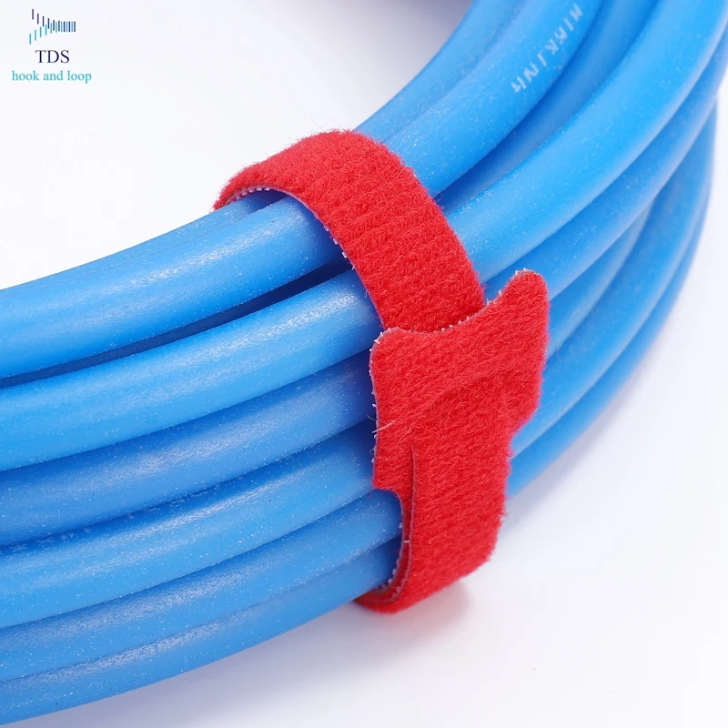 heavy duty Fastener back to back hook and loop cable tie