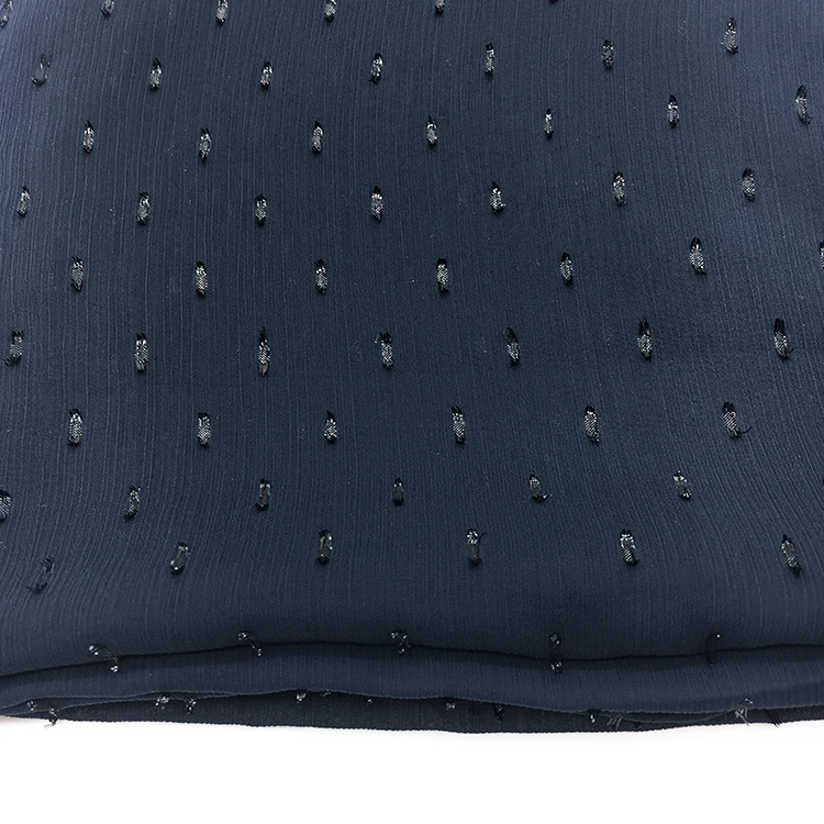 High Quality  Polyester Cutting Flower Thick Chiffon Fabric