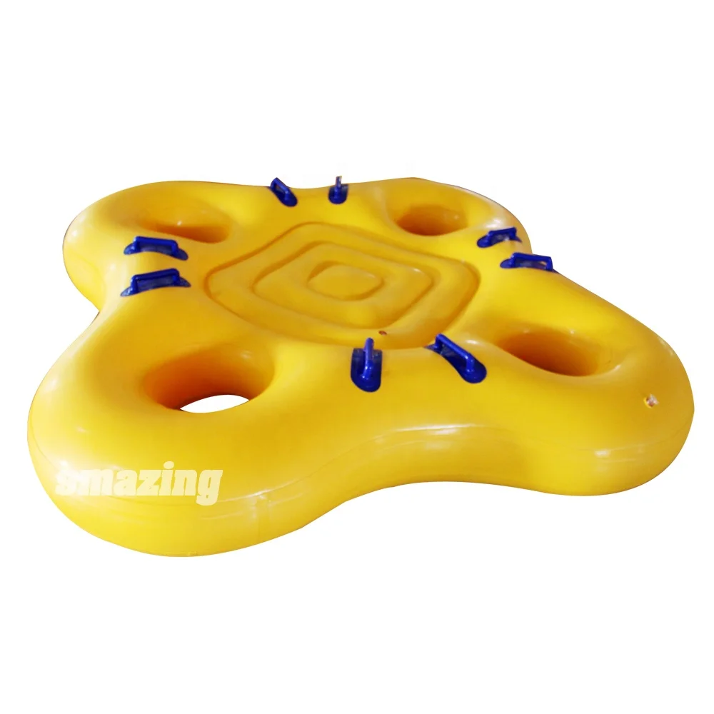 Customized summer Red Shark Fly Fish Inflatable Water Towable Banana Boat Sled For 6 Person For Sale