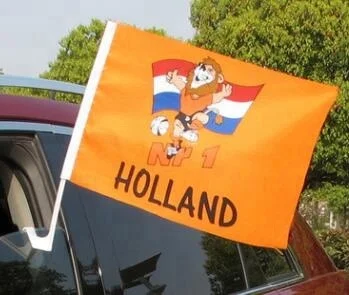 custom Hot sale 100% polyester Holland national car flag
