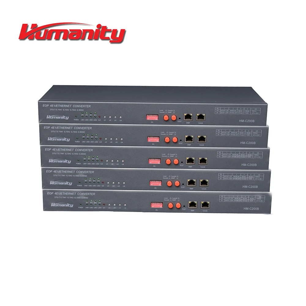 
HM-C200B Humanity 4E1 to Ethernet Converter Ip Over E1 
