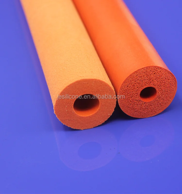 Heat resistant silicone foam tube soft open cell silicone sponge hose factory