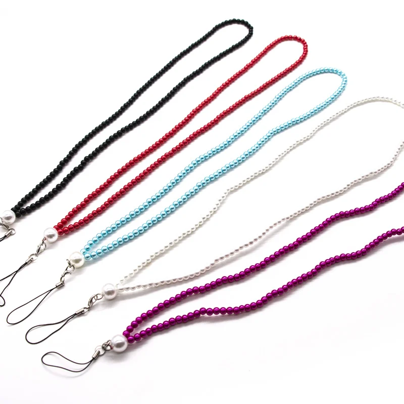 
China Manufacturer custom beaded rhinestone phone lanyard for key 