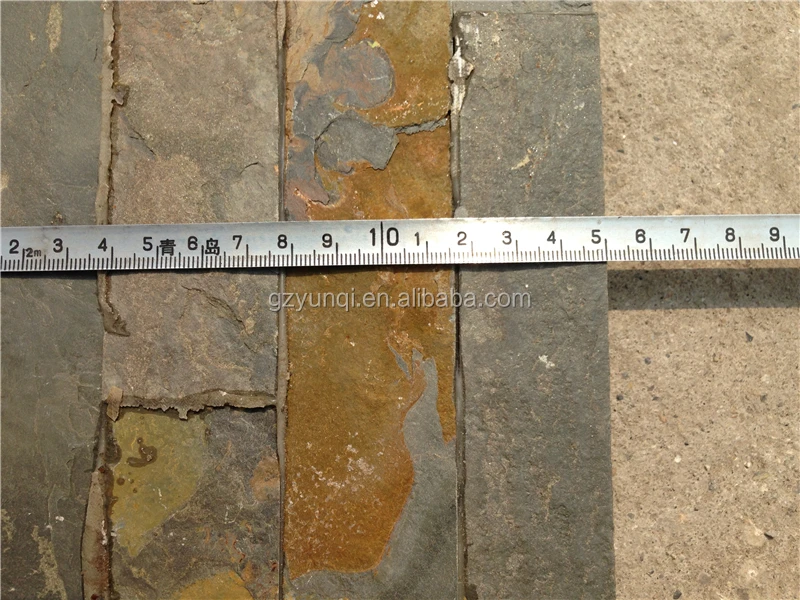 Rusty slate stacked stone veneer panels