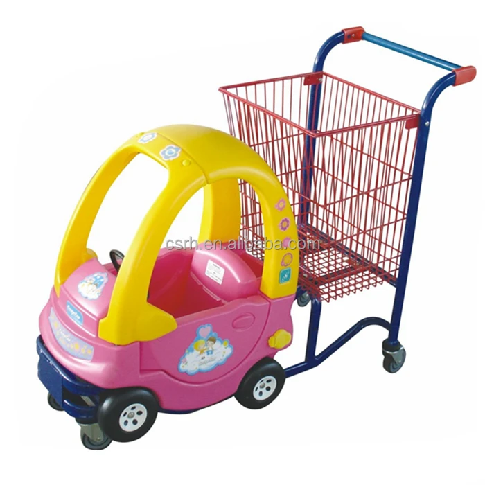 Supermarket Baby Toy Car Shopping Trolley With Basket