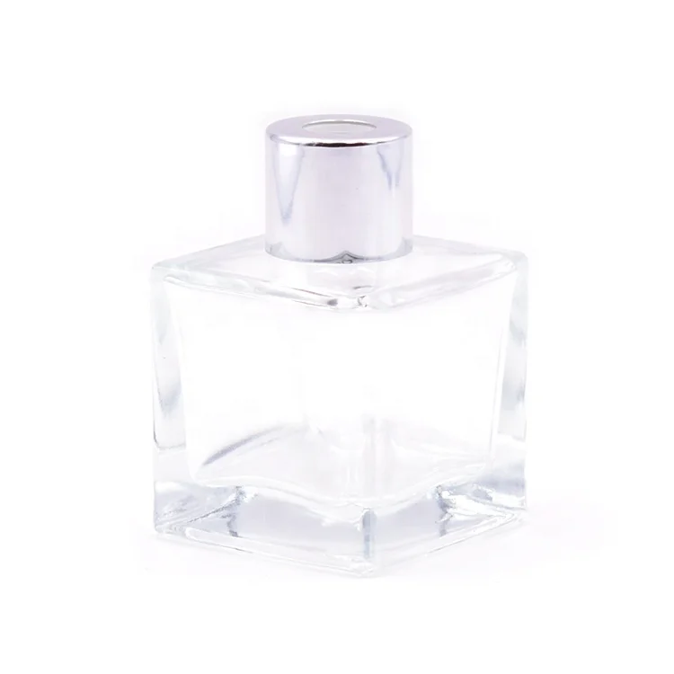 Popular 50ML Square Diffuser Bottle with Natural Rattan Sticks