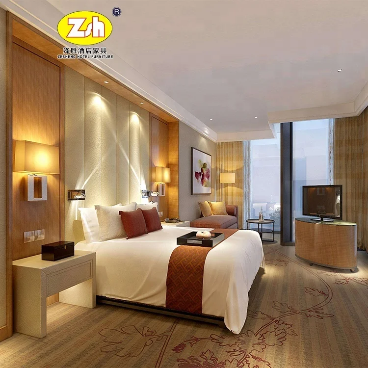 Light color maple wood OEM and ODM hotel furniture ZH-108