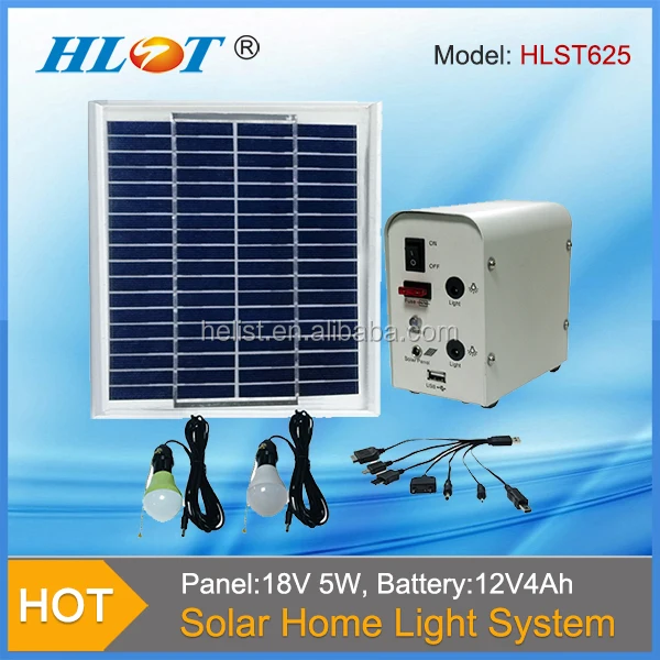 Легкая установка 5 Вт от сетки солнечная энергия энергия домашняя система