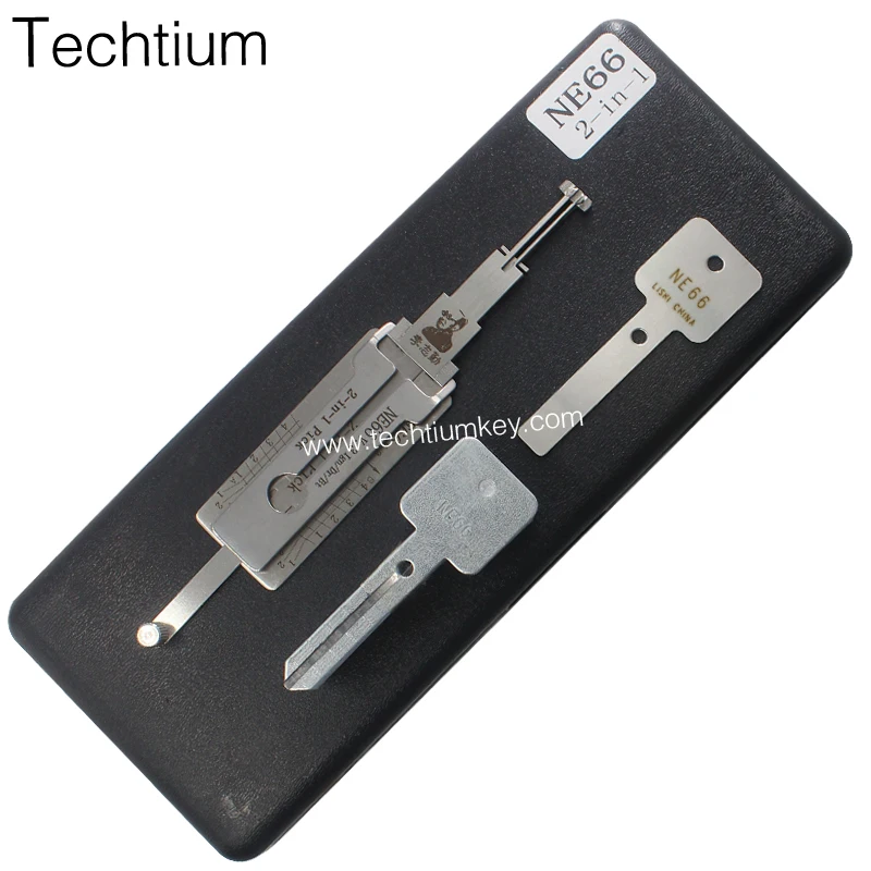 Original Genuine  Lishi NE66 2 in 1 Car Door Lock Pick Decoder Unlock Tool Locksmith Repair Tools