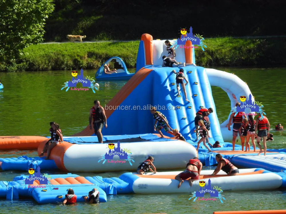 Lilytoys The Biggest Inflatable Floating Water Park, Aquatic Sport Platform For Adult