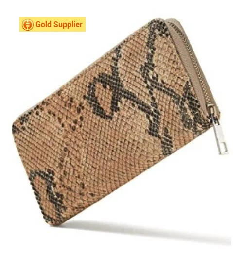 Luxury Slots Python Skin Leather Women Wallets Coin Purses Card wallets With Zipper