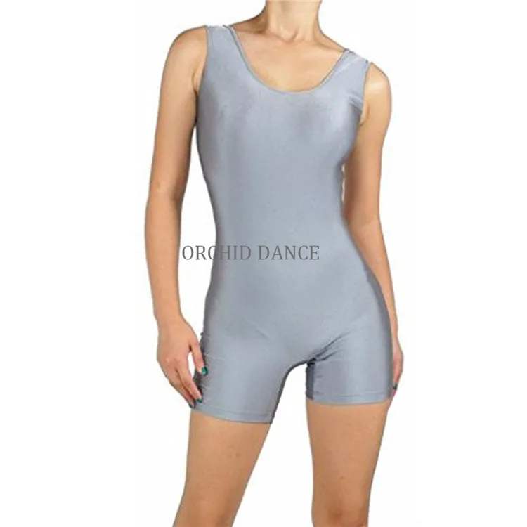 Factory Wholesale High Quality Shiny Nylon Spandex Dance Wear Tank Women Unitard