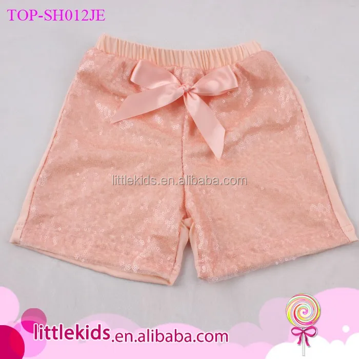 Shiny Summer Bow Sequin Shorts Little Girls Sparkling Shorts Wholesale Newborn Baby Sequin Shorts