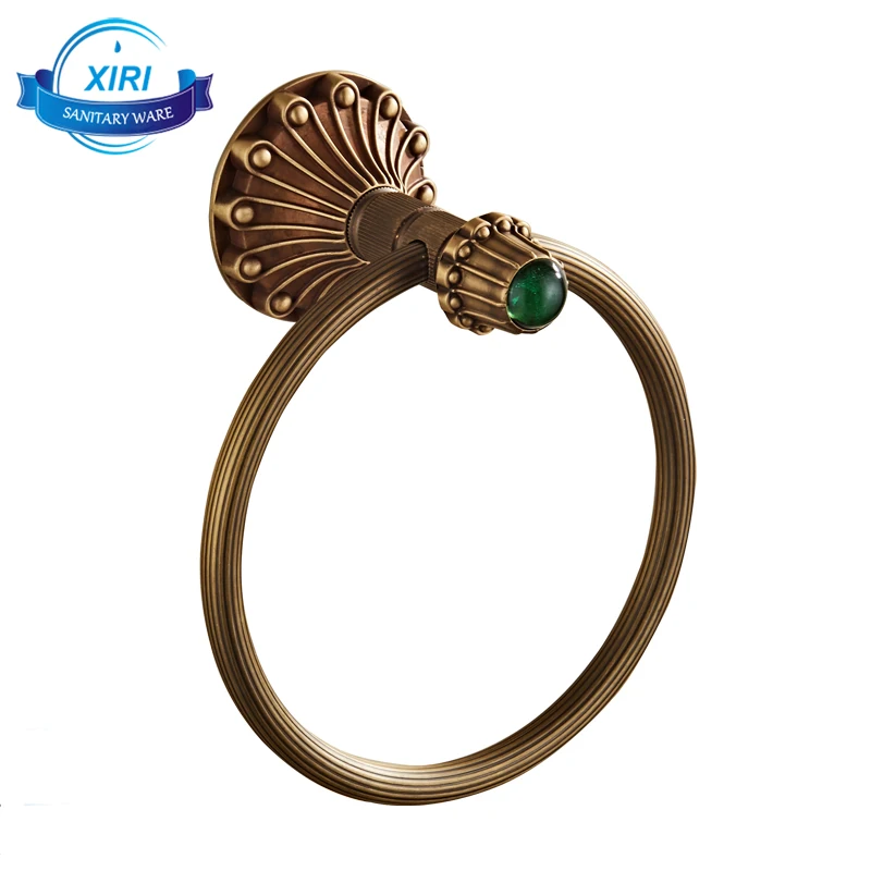 
high quality antique brass bathroom accessories towel ring 