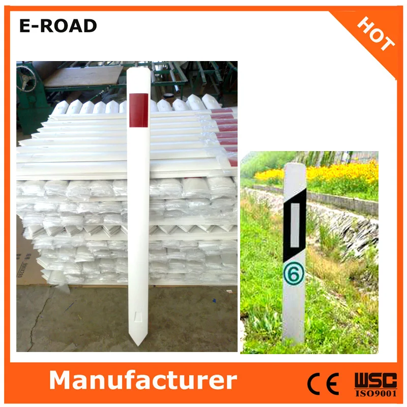 U-образный ПВХ Предупреждающий столб, гибкий дорожный ограничитель дорожного движения для направляющего