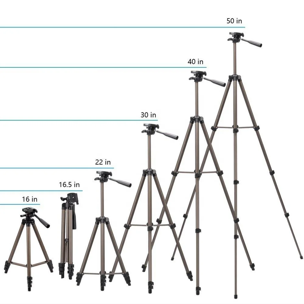 50 Inch Lightweight Camera Tripod Phone Cellphone Tripod