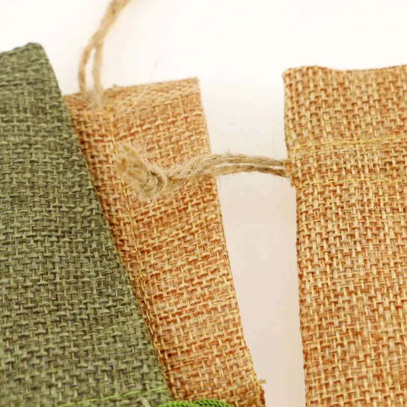 Подарочный пакет из мешковины 4*6 дюймов, многоцветный льняной мешок для драгоценностей с кулиской, идеально подходит для подарков и свадебных вечеринок