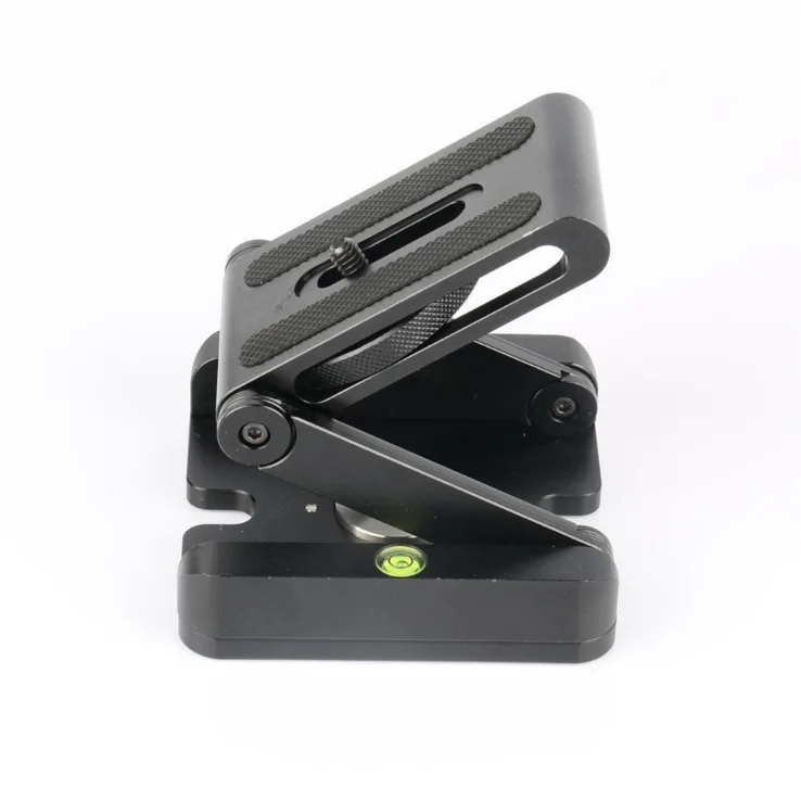 Aluminum Alloy Camera Folding Quick Release Plate Stand Holder Tripod Z type Flex Tilt Ball Head Durable Quality New Black