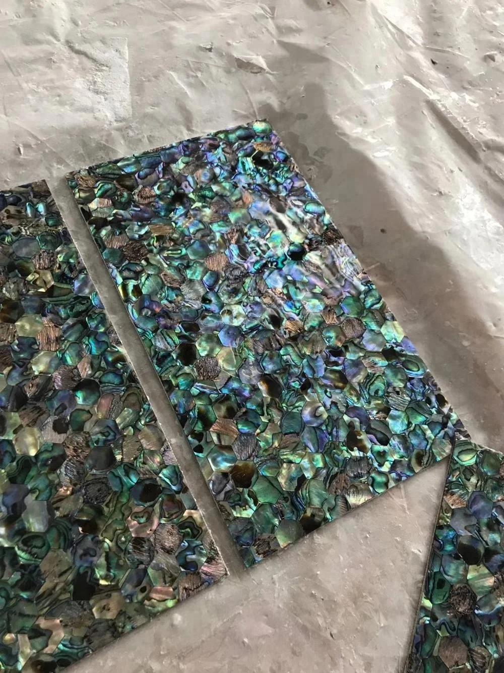 Iridescent Abalone Mother Of Pearl Shell Backsplash Wall Tiles Mosaics Panels Customized