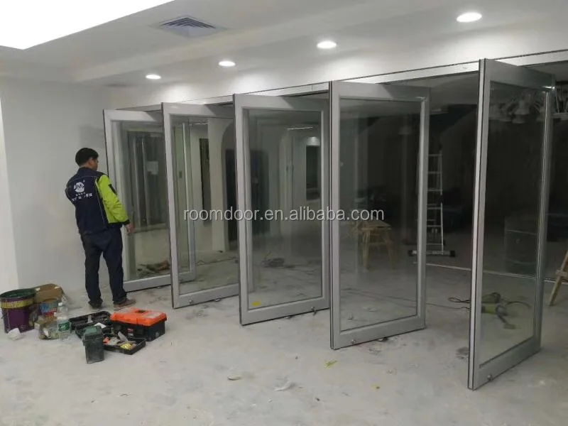 Commercial building shopfront pivot aluminium glass entrance doors