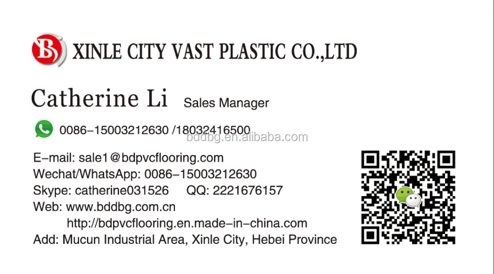 70g/sqm PVC red felt backing PVC flooring