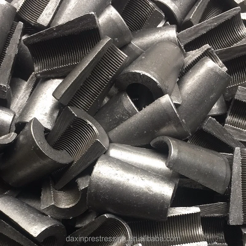 1270 Factory Prestressing Steel Strand anchorage jaw wedges with two chips